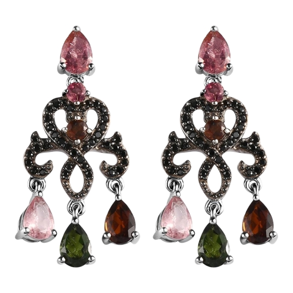 Brilliant Earth Jewelry - 🔥PRICE CUT🔥NWT TOURMALINE CHANDELIER EARRINGS IN PLATINUM OVER STERLING SILVER